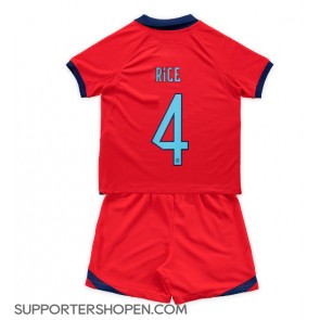 England Declan Rice #4 Bortatröja Barn VM 2022 Kortärmad (+ korta byxor)